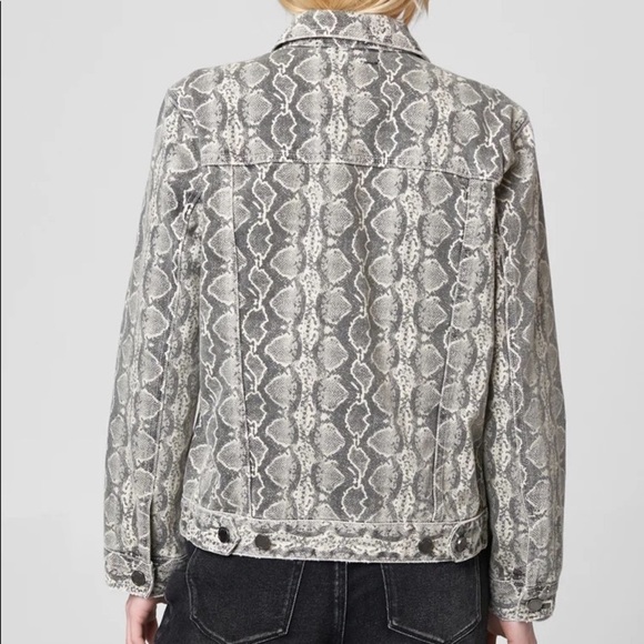 🐍 BLANKNYC Snake Along Python Print Denim Jacket Button Front Size Small - Picture 4 of 13